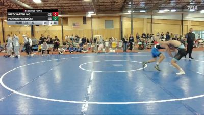 157 lbs Cons. Round 2 - Parker Fabrycki, Clackamas Community College vs Nico Yazzolino, Clackamas Community College