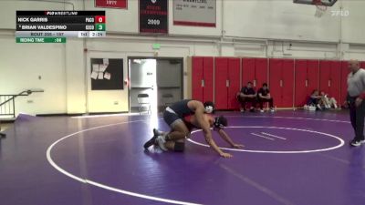 197 lbs Cons. Round 4 - Brian Valdespino, Cerritos College vs Nick Garris, Palomar College
