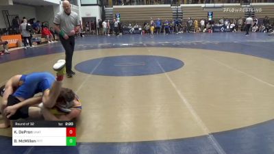157 lbs Round Of 32 - Kolby DePron, Unattached- Bucknell vs Brock McMillen, Pittsburgh