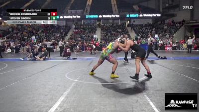 250 lbs 3rd Place Match - Brodie Boudreaux, Beloit WC vs Steven Brown, Cougar Kids