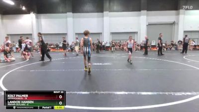 72 lbs Round 5 (10 Team) - Kolt Palmer, Untouchables vs Landon Hansen, Indiana Outlaws