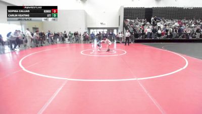 3rd Place - Sophia Callias, RedNose Wrestling School vs Carlin Keating, Little Champ