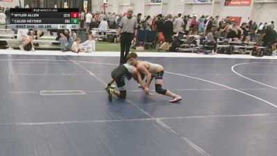 100 lbs Cons. Sub-quarters - Caleb Heyder, Sanderson Wrestling Academy vs Wyler Allen, ScrapYard Training