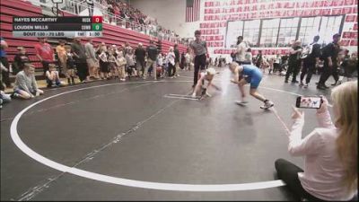 70 lbs Rr Rnd 2 - Hayes McCarthy, Husky Wrestling Club vs Louden Mills, Cowboy Wrestling Club