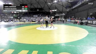 Girls 3A 120 lbs Quarterfinal - Hannah Baldock, Edmonds-Woodway (Girls) vs Adell Anderson, Shelton (Girls)