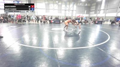 U23 Women - 72 lbs Cons. Round 2 - Ja'Nya Banks, NM vs Haley Flores, KS