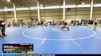 80 lbs Cons. Round 4 - Shane Bayley, West Mustangs vs Tracy Vail, East Minico Middle School