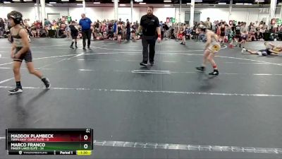 72 lbs Semis (4 Team) - Marco Franco, Finger Lakes Elite vs Maddox Plambeck, Terps East Coast Elite