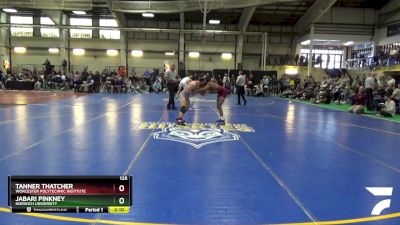 125 lbs 7th Place Match - Tanner Thatcher, Worcester Polytechnic Institute vs Jabari Pinkney, Norwich University