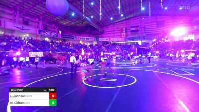 132 lbs Quarterfinal - Lance Johnson, Natrona Colts vs Matthew Clifton, Bear Cave WC