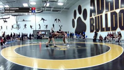 160 lbs Round 3 (16 Team) - Rose Cassioppi, Gannon University vs Love Daley, Sacred Heart University