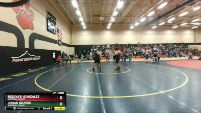 285D Round 2 - Rodolfo Gonzalez, Natrona County vs Johan Graves, Natrona County