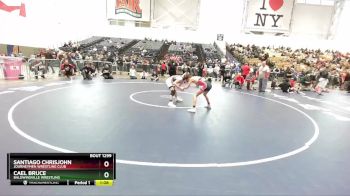 106 lbs Quarterfinal - Santiago Chrisjohn, Journeymen Wrestling Club vs Cael Bruce, Baldwinsville Wrestling