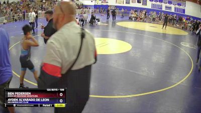 108 lbs Round 1 - Ben Pedersen, Rock Of Redmond Wrestling vs Ayden Alvarado De Leon, Hillsboro Mat Club