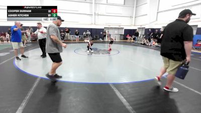 M-70 lbs Round Of 32 - Cooper Durham, OH vs Asher Kitchen, WV