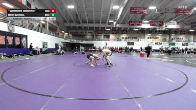 174 lbs Champ. Round 2 - John Mcgill, Morningside (Iowa) vs Anthony Rinehart, Marian University (IN)