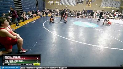 82 lbs Cons. Round 3 - Colton Bonner, Team Scorpion Wrestling Club vs Richard Arciniega, Ravens Wrestling