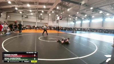 83 lbs Cons. Round 2 - Ronan Oliver, Stephenville Wrestling Club vs Noah Sandstrom, West Texas Grapplers Wrestling Club