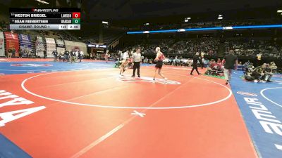 126 Class 1 lbs Champ. Round 1 - Sean Reinertsen, Warsaw vs Weston Briegel, Lawson