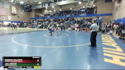 120lbs Semifinal - Lexi Gideon, Southridge (Girls) vs Hannah Baldock, Edmonds-Woodway (Girls)