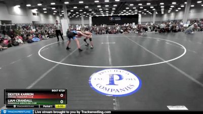 132 lbs Quarterfinal - Liam Crandall, Evansville Wrestling Club vs Dexter Karron, Owasso Takedown Club