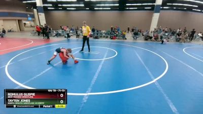 71-73 lbs Round 3 - Romulus Glispie, Best Trained Wrestling vs Tayten Jones, North DeSoto Wrestling Academy