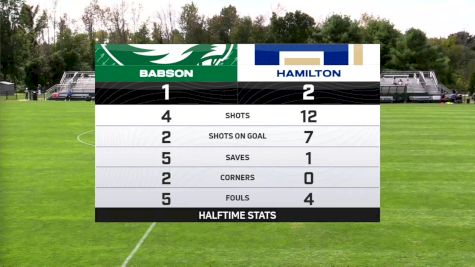 Replay: Hamilton vs Babson | Sep 21 @ 12 PM