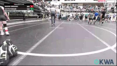 52-55 lbs Quarterfinal - Mason Gregory, Harrah Little League Wrestling vs Jaxyn Fowler, Standfast