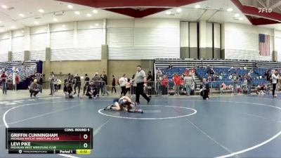 70 lbs Cons. Round 5 - Griffin Cunningham, Michigan Matcat Wrestling Club vs Levi Pike, Michigan West Wrestling Club