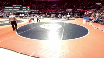 3A 132 lbs Cons. Semi - Demetrios Carrera, Aurora (Marmion Academy) vs Justin Williamson, Chicago (Mt. Carmel)