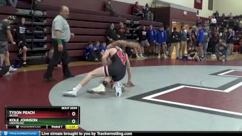 132 lbs Quarterfinal - Kole Johnson, Crestwood vs Tyson Peach, Milton