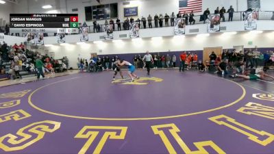 190 lbs Quarterfinal - David Espinoza, Worland Middle School vs Jordan Mangus, Lovell Middle School