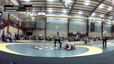110 lbs Quarterfinal - Addison Morse, Bixby vs Chloe Skiles, Roxana HS