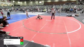 86 lbs Consolation - Adrian Caywood, Bulldog Wrestling Club vs Mason Worden, Gold Rush Wrestling