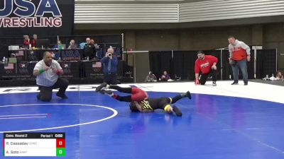 10U Boys - 49 lbs Cons. Round 2 - Robert Cassaday, Center Grove Wrestling Club vs Axel Soto, B.A.M. Training Center