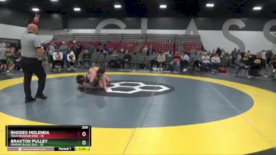 209 lbs Round 2 (8 Team) - Braxton Pulley, Minions Black (GA) vs Rhodes Molenda, Team Missouri (MO)