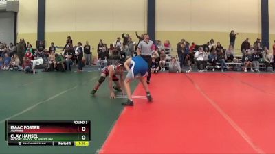 130 lbs Round 3 - Isaac Foster, Aviators vs Clay Hansel, Victory School Of Wrestling