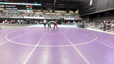 215 lbs Cons. Round 1 - Dominic Irwin, De Soto HS vs Romel Cole, Kansas City-Washington HS