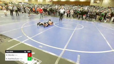 100 lbs Quarterfinal - Wyatt Mendez, Ram WC vs Noah KeathleyDunn, Fernley Wrestling Club