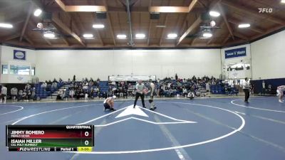 125 lbs Quarterfinal - Isaiah Miller, Cal Poly Humbolt vs Jimmy Romero, Menlo NCWA