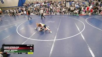 92 lbs Champ. Round 2 - Wesley Jeppsen, Box Elder Stingers vs Mason Spendlove, Brighton Wrestling Club