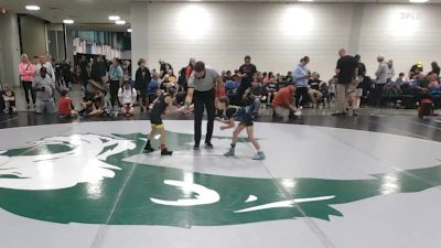50 lbs Quarterfinal - Jonah Burkett, PA vs Clara Corey, SC