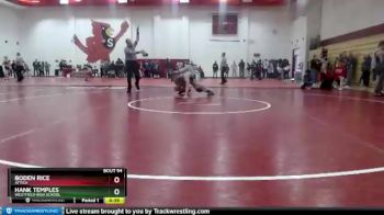 145 lbs Champ. Round 1 - Boden Rice, Attica vs Hank Temples, Westfield High School