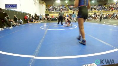 110 lbs Quarterfinal - Reagan Johnson, Cowboy Wrestling Club vs Audrey Flores, Raw Wrestling Club