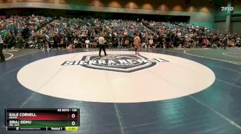 126 lbs Semifinal - Siraj Sidhu, Del Oro vs Kale Cornell, Burns