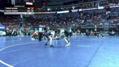 3A-175 lbs Champ. Round 2 - Grant Touney, Dowling Catholic vs Philip Jacobs, Linn-Mar