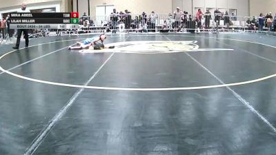 54 lbs 2nd Place - Mika Abeel, Team Aggression vs Lilah Miller, Rancho Bernardo HS