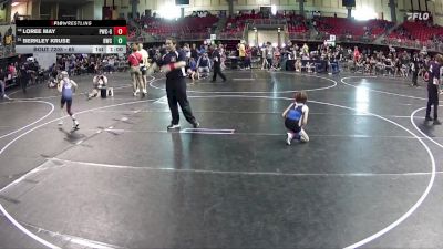 65 lbs Cons. Round 5 - Berkley Kruse, Blair Wrestling Club vs LoRee May, Palmyra Wrestling Club - Girls