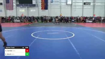 172 lbs Quarterfinal - Kayden Cartee, Sunkist Kids / Monster Garage vs Cade Blunt, Meeker