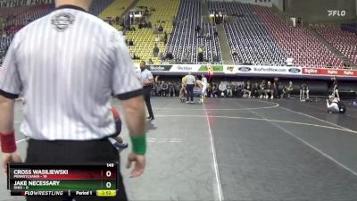 149 lbs Finals (2 Team) - Cross Wasiliewski, Pennsylvania vs Jake Necessary, Ohio